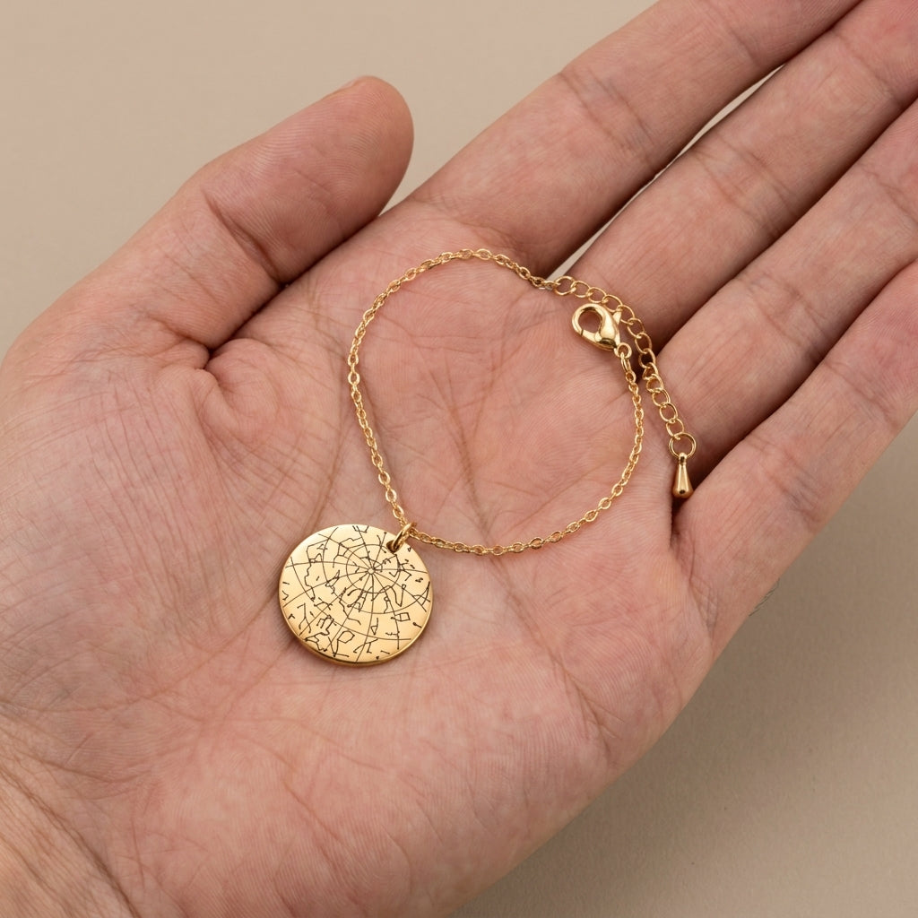 Bracelet Carte du Ciel — Doré