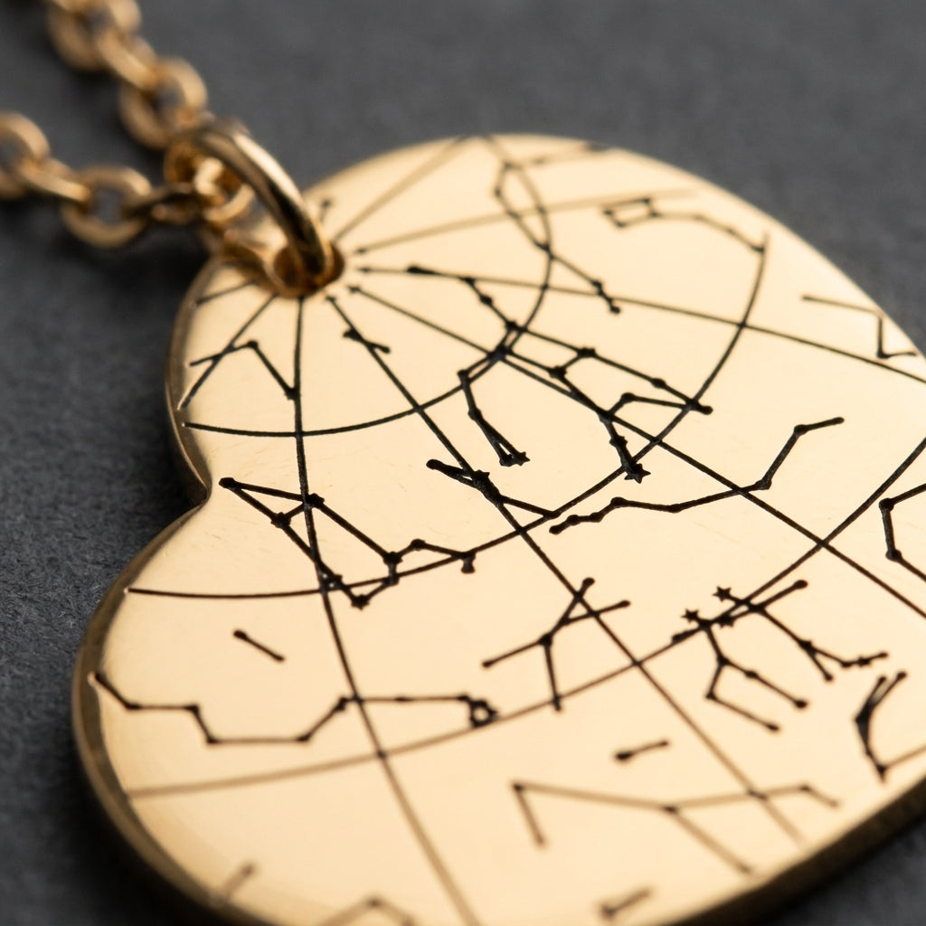 Star Map Necklace — Heart