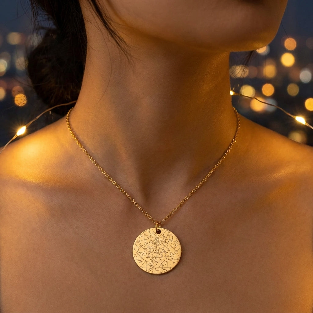 Star Map Gift Kit (Necklace + Box + Card)