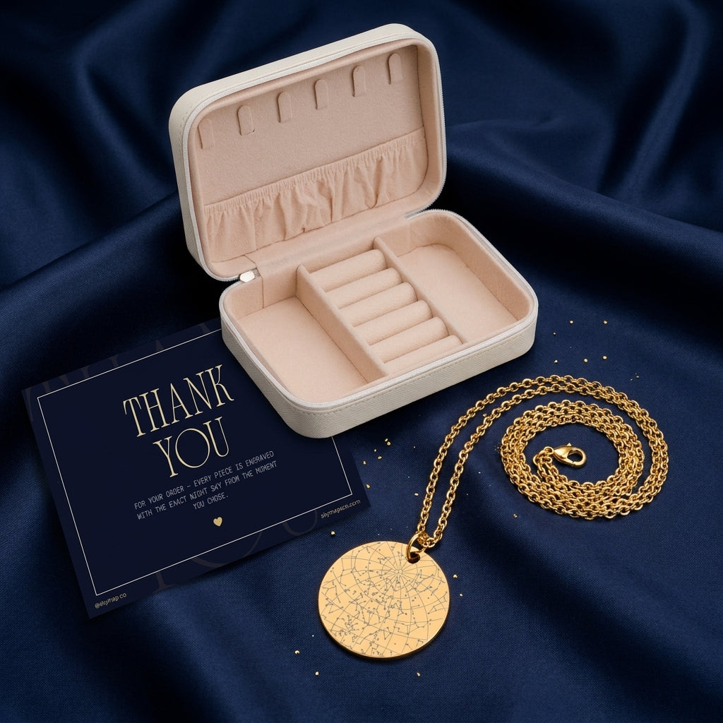 Star Map Gift Kit (Necklace + Box + Card)