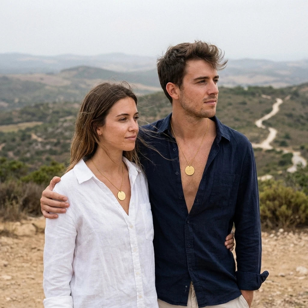 Star Map Necklace — Couple Set