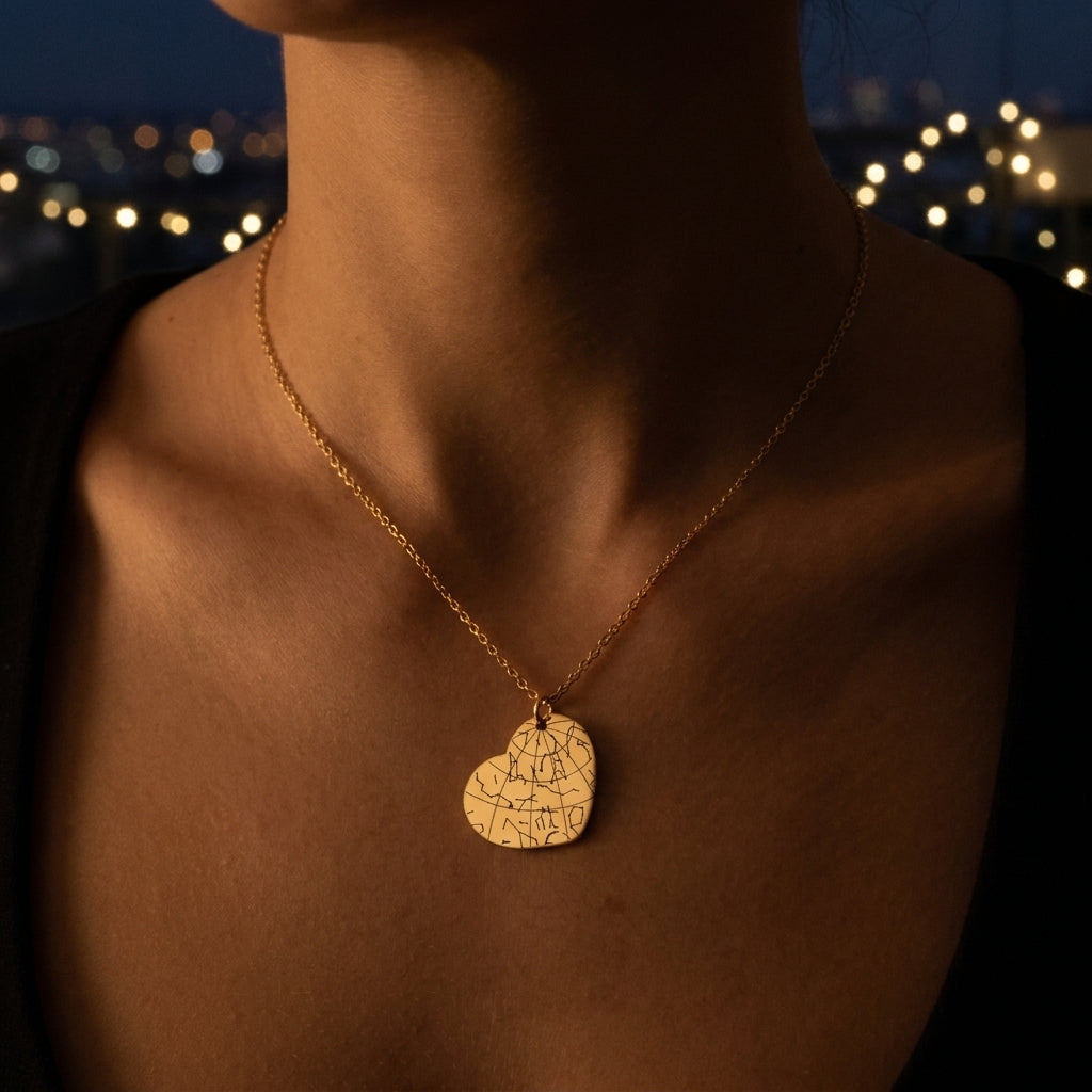 Star Map Necklace — Heart