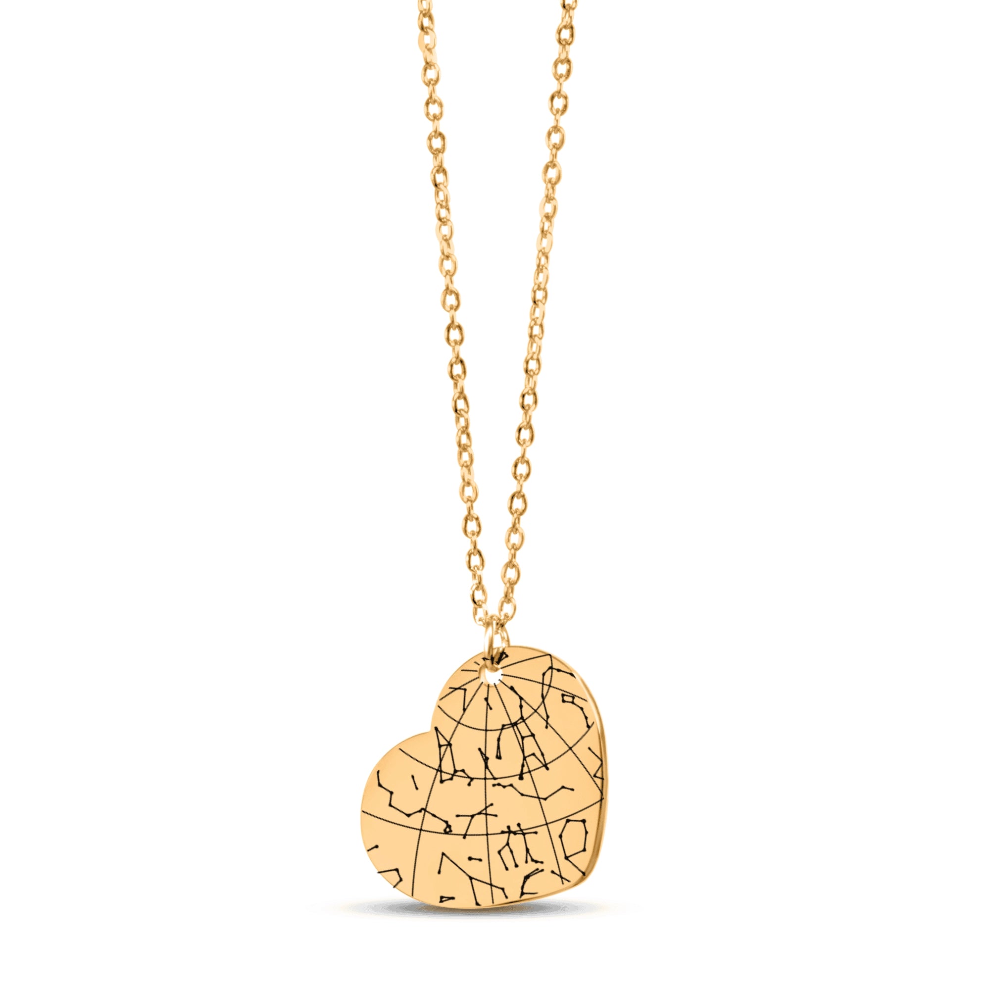 Star Map Necklace — Heart