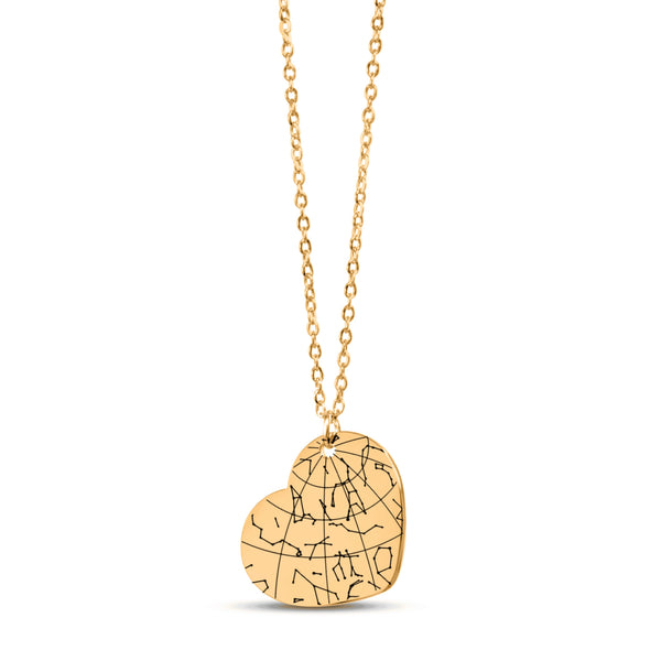 Star Map Necklace — Heart