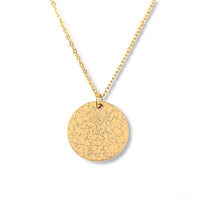 Star Map Necklace — Round, Gold